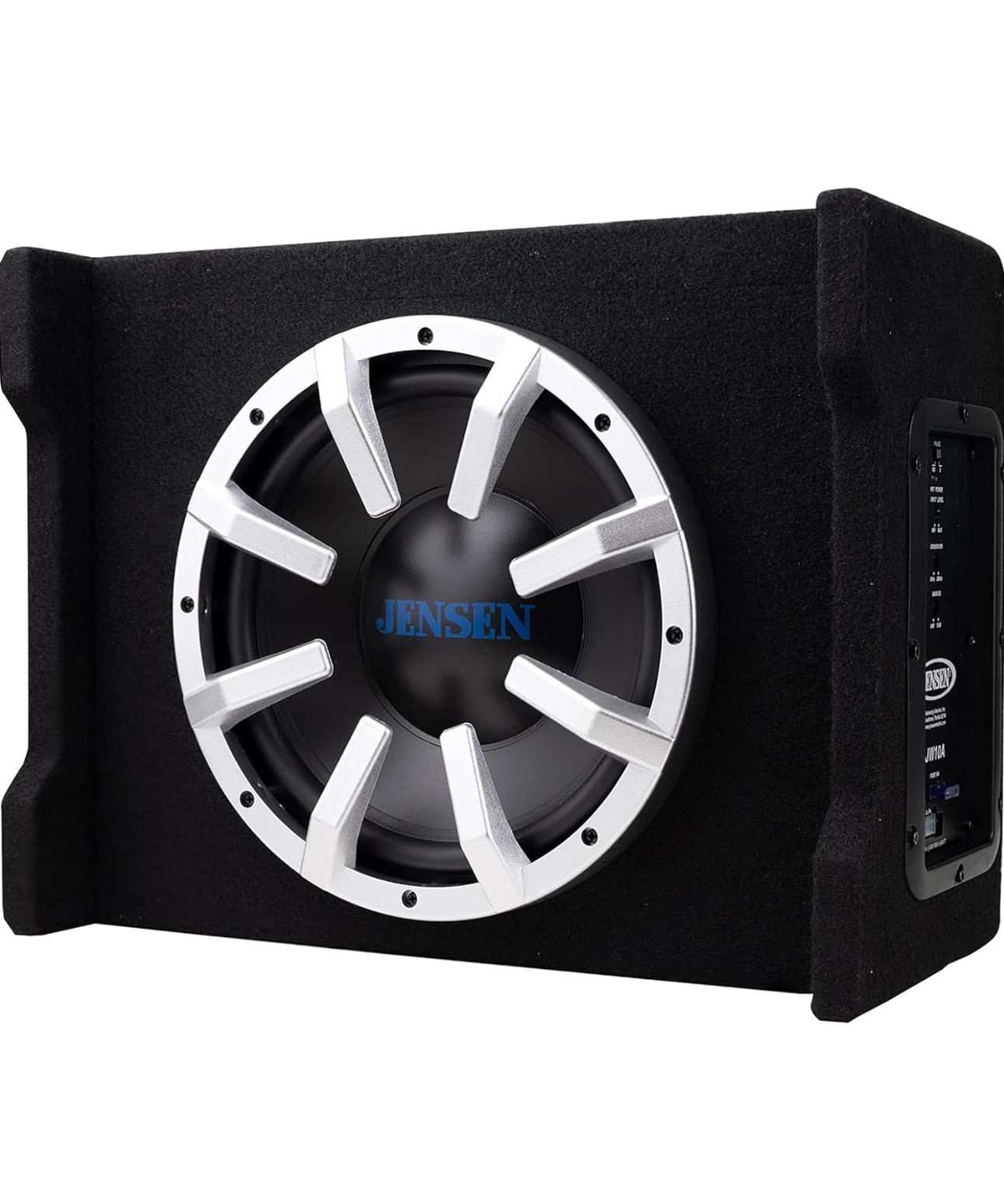 Jensen JW10A 300W Loaded Enclosure Single 10” Subwoofer Sealed and Amplified Box