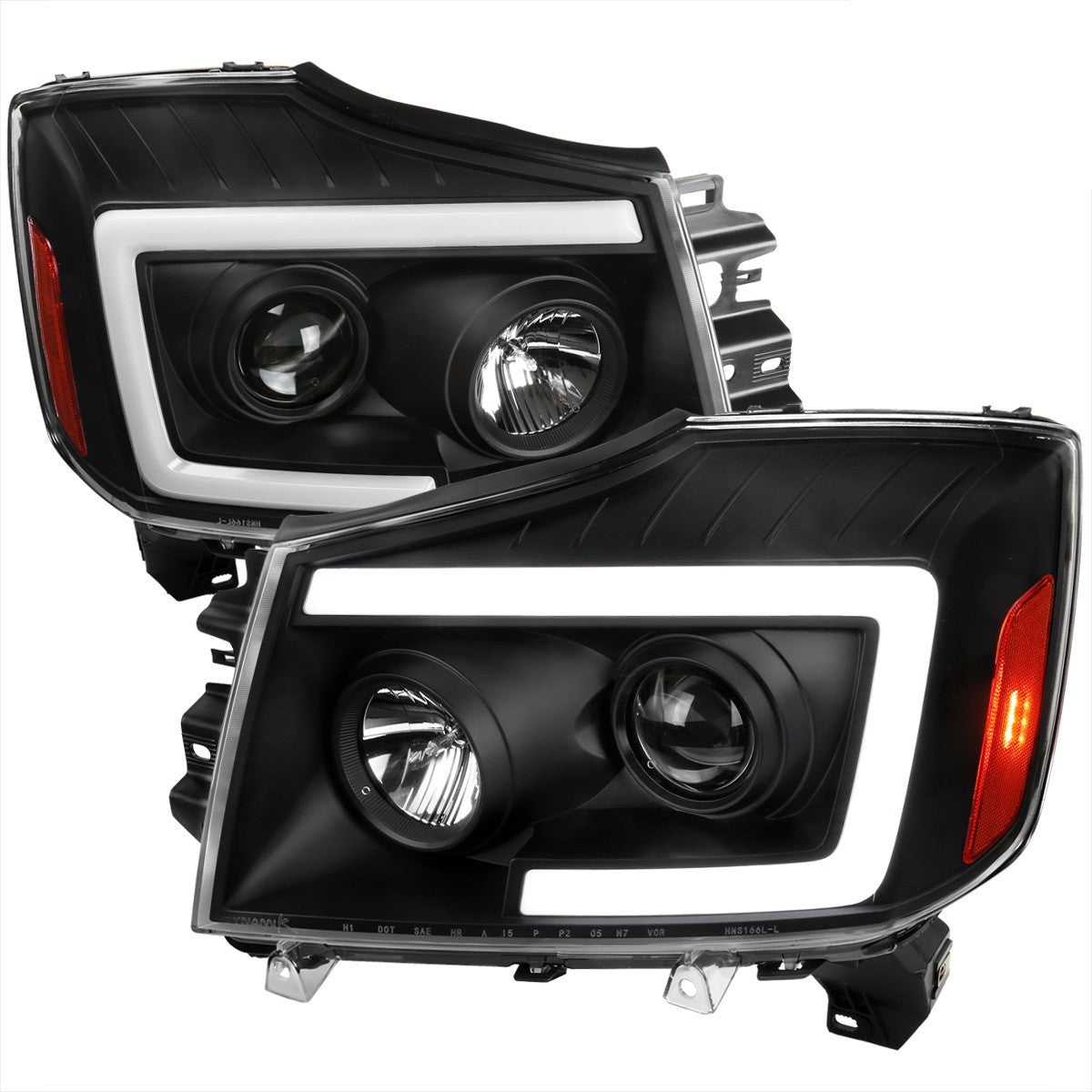 Spec-D 04-15 Titan 04-07 Armada Sequential Headlights Black