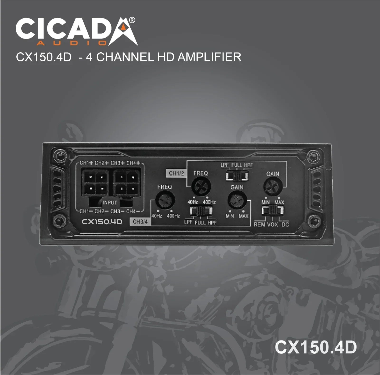 Cicada Audio CX150.4D 150W X 4 AMPLIFIER