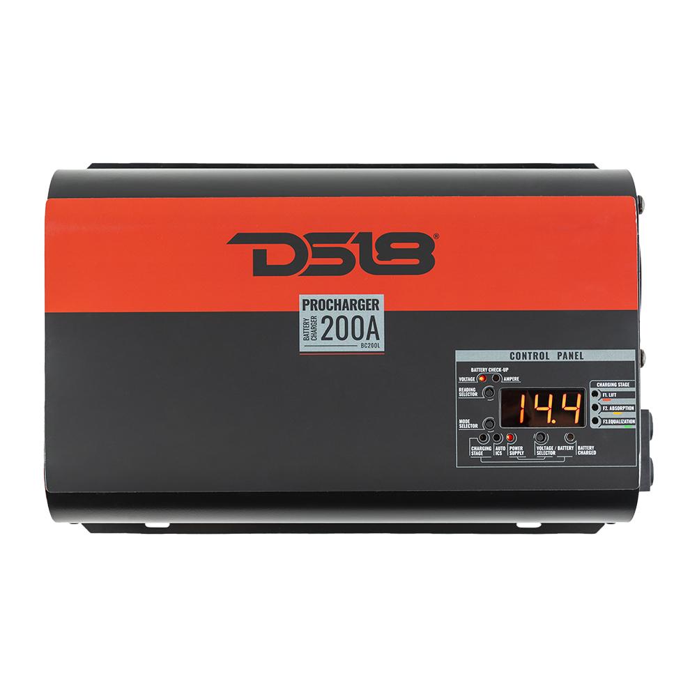 DS18 200 Ampere Selectable Charger and Power Supply. Good For Lead Acid, AGM, and Lithium Batteries Made In Brazil