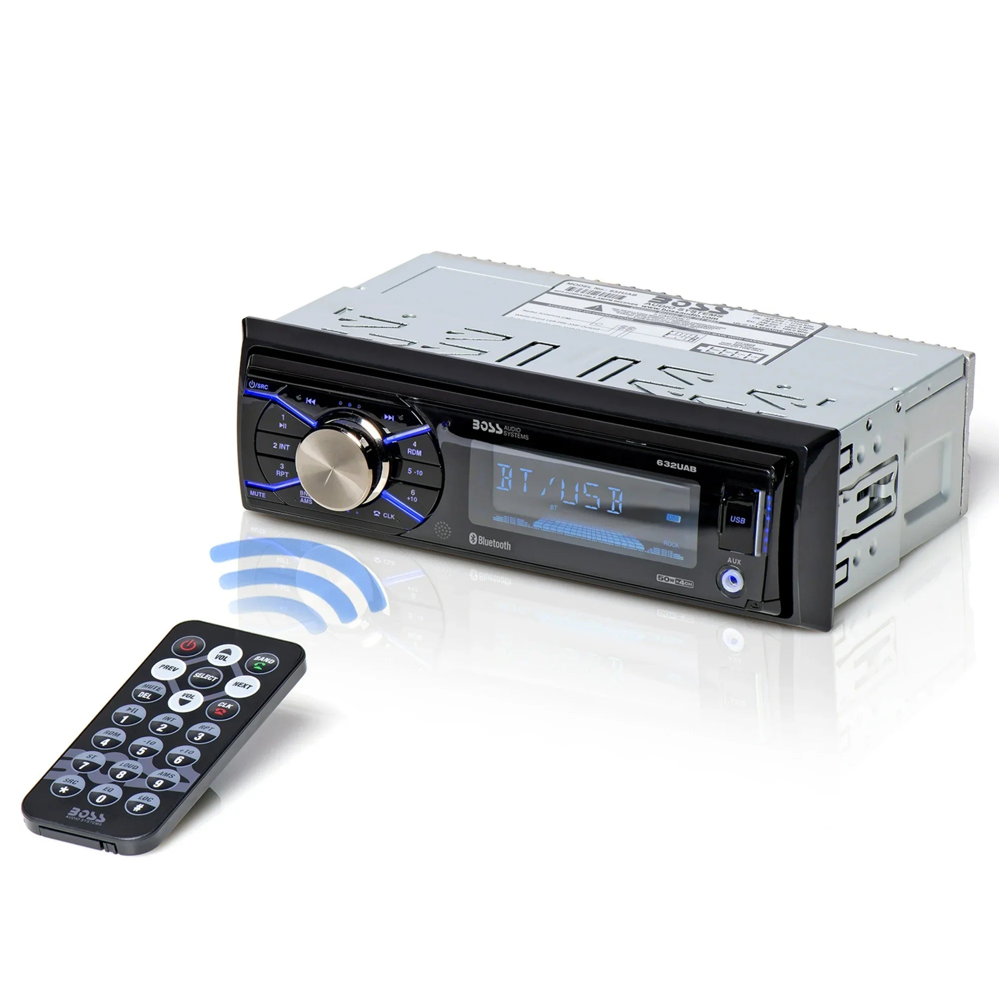 BOSS Audio Systems 632UAB Single Din Bluetoothe Audio and Calling Car Stereo