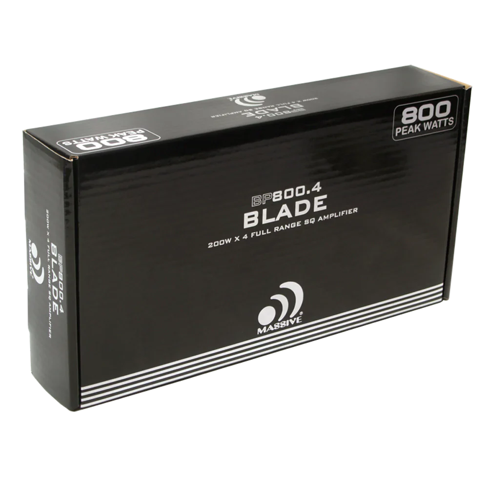 MASSIVE AUDIO BPX800.4 V2 – 60 Watts RMS x 4 @ 4 Ohm 4 Channel Amplifier