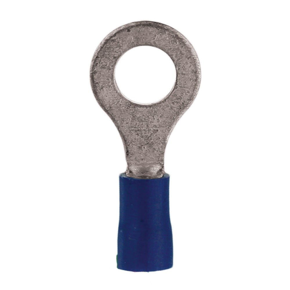 Install bay BVRT14 Blue Vinyl Ring Terminal 16-14 Gauge 1/4 inch