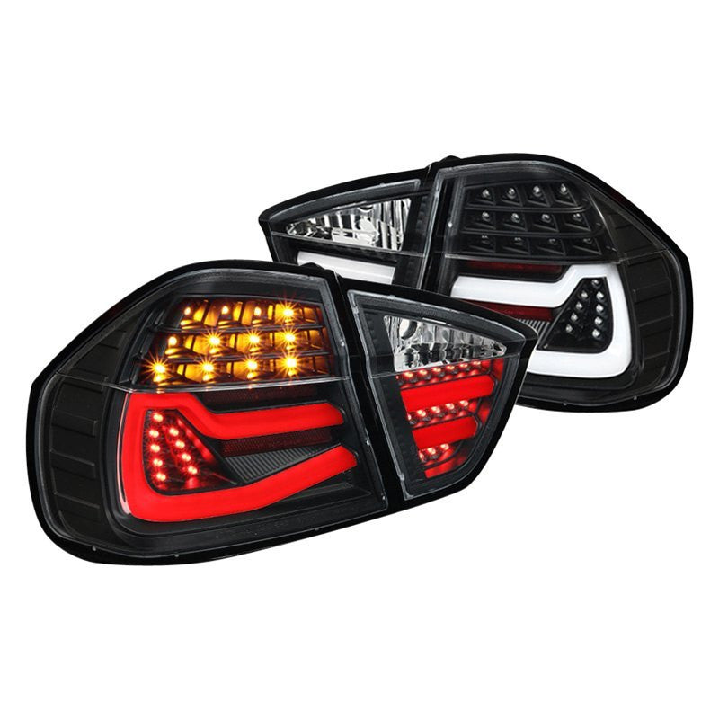 Spec-D 06-08 BMW E90 323i 325i 328i 330i LED Tail Lights Black