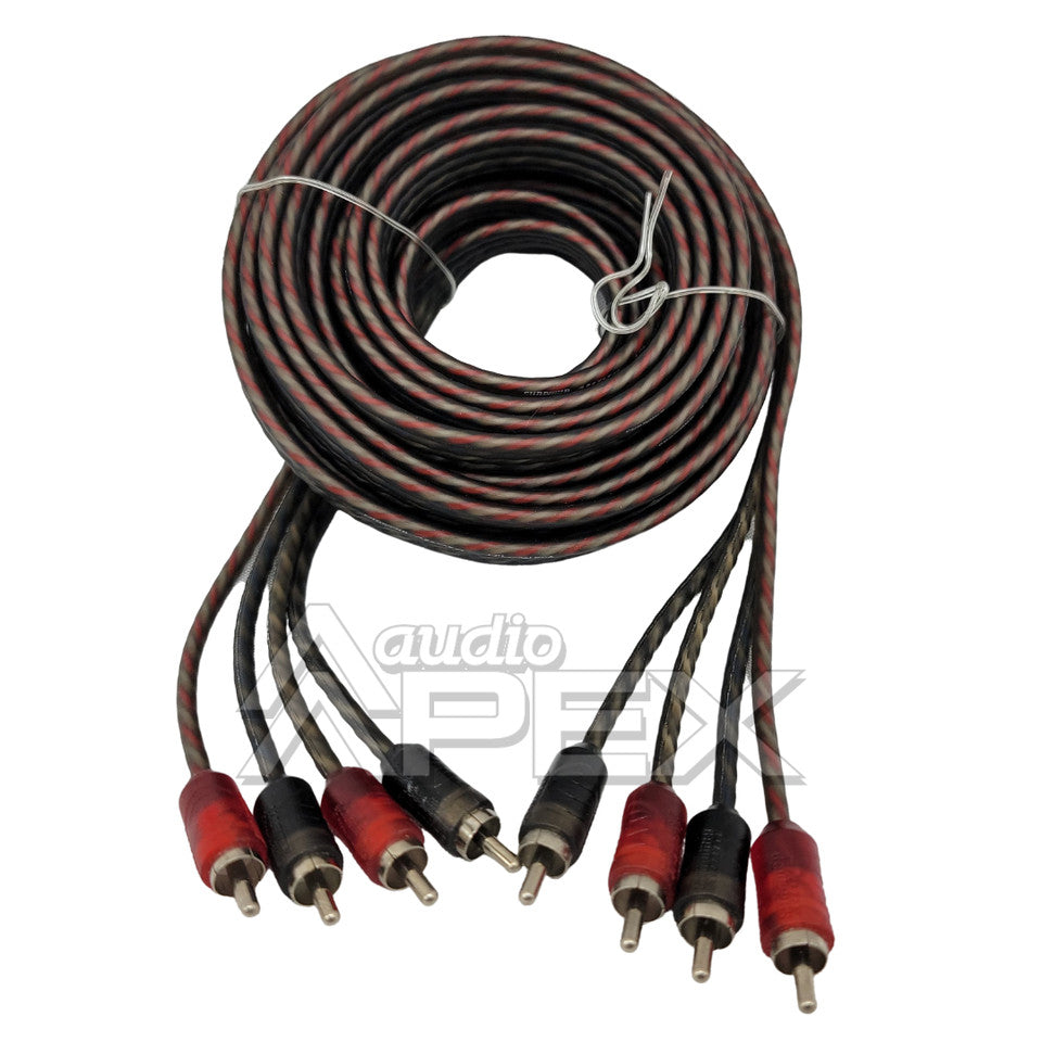 Sundown Audio 20 ft. 4 Channel Budget RCA Interconnect Cables (SB Series)