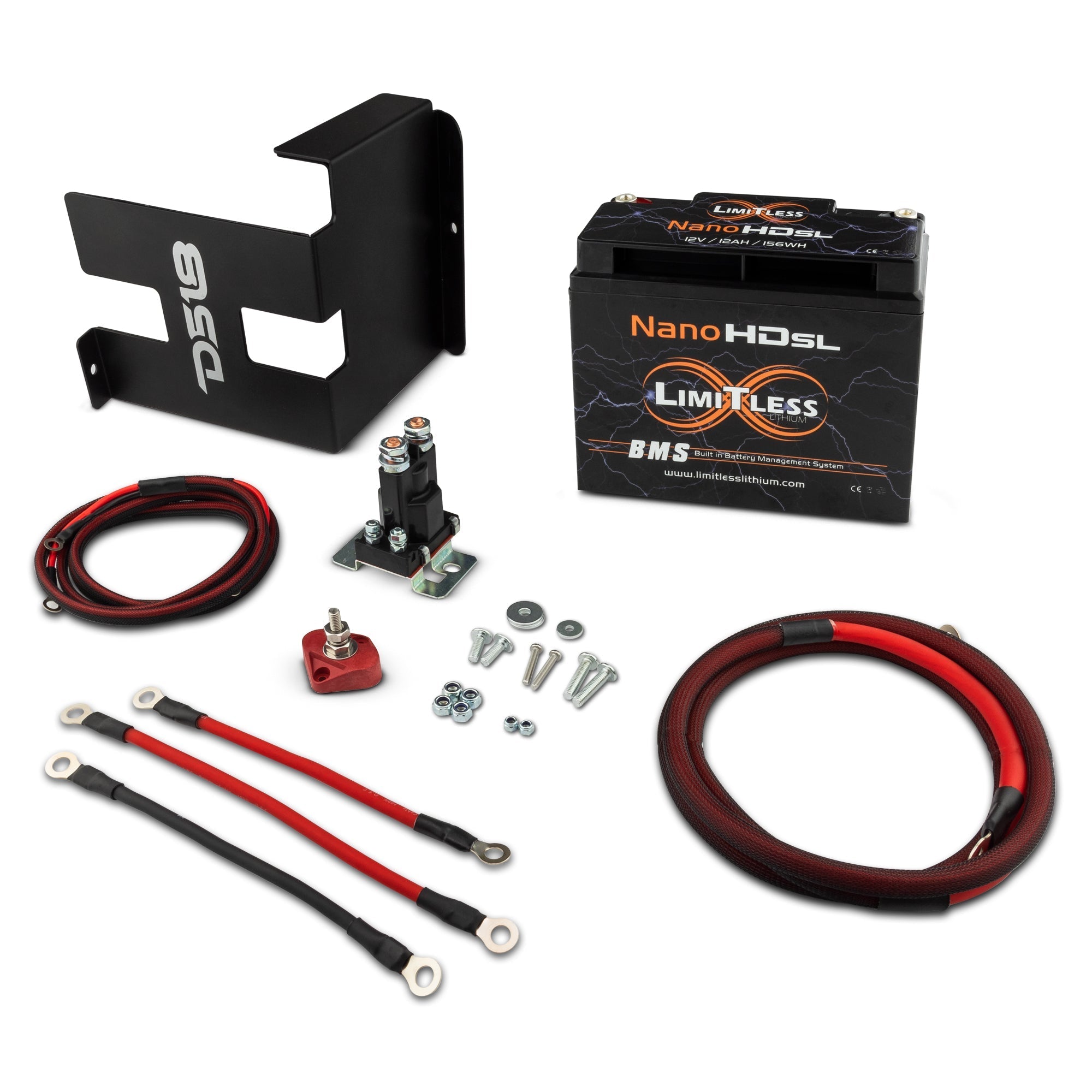 DS18 Can-am Maverick X3 Second Battery Upgrade Kit with  Lithium Battery - More Battery Reserve Power For Longer Lasting Audio