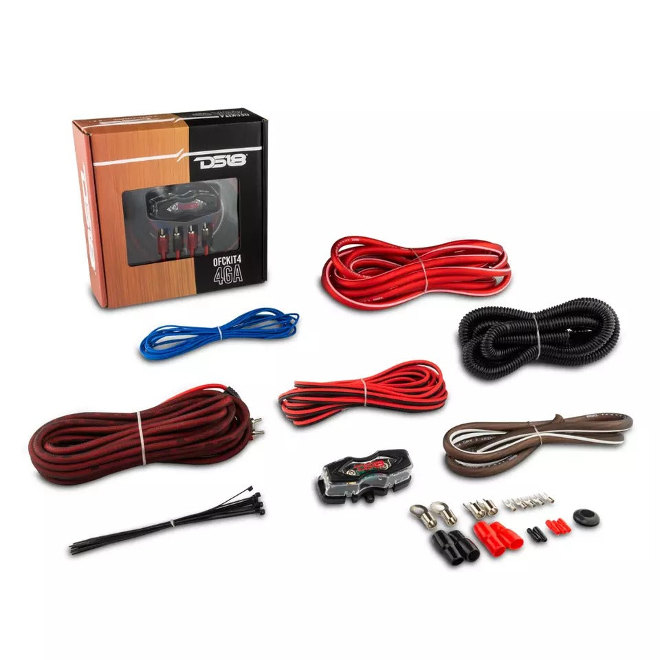 D1S8 OFCKIT4 4-Gauge OFC 100% Copper Amplifier Installation Kit Up To 1800W RMS