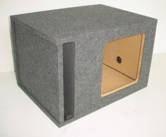 1x8'' Square Hole Slot Ported Carpeted Sub Box