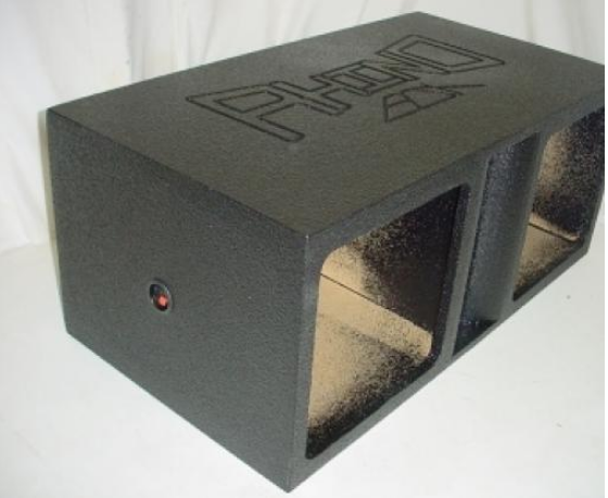 Horn Ported Square Hole Dual 10'' Sub woofer Box Poly