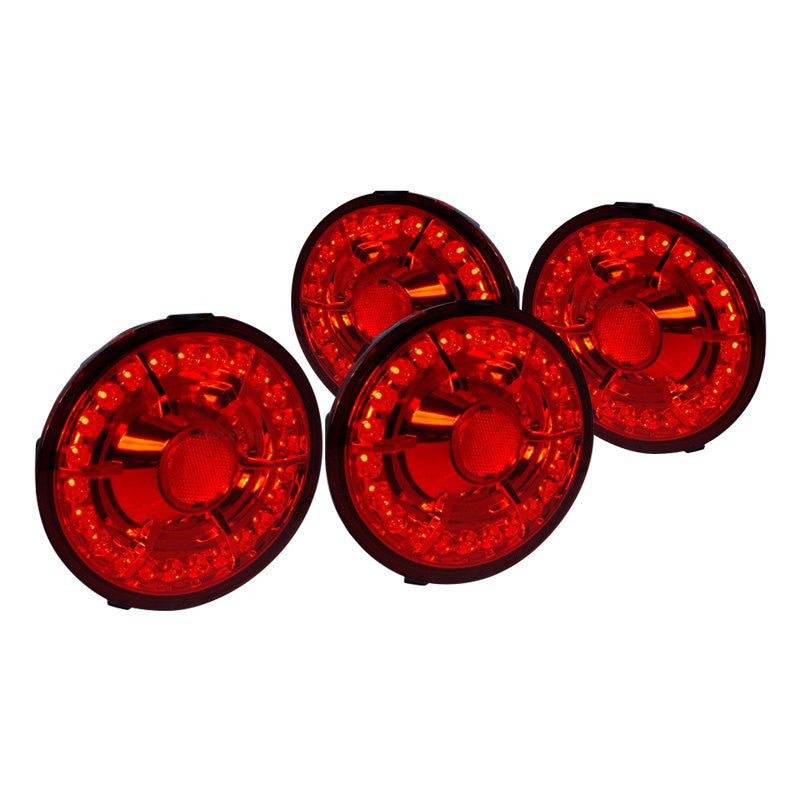 Spec-D 05-13 Chevy Corvette LED Tail Lights Red