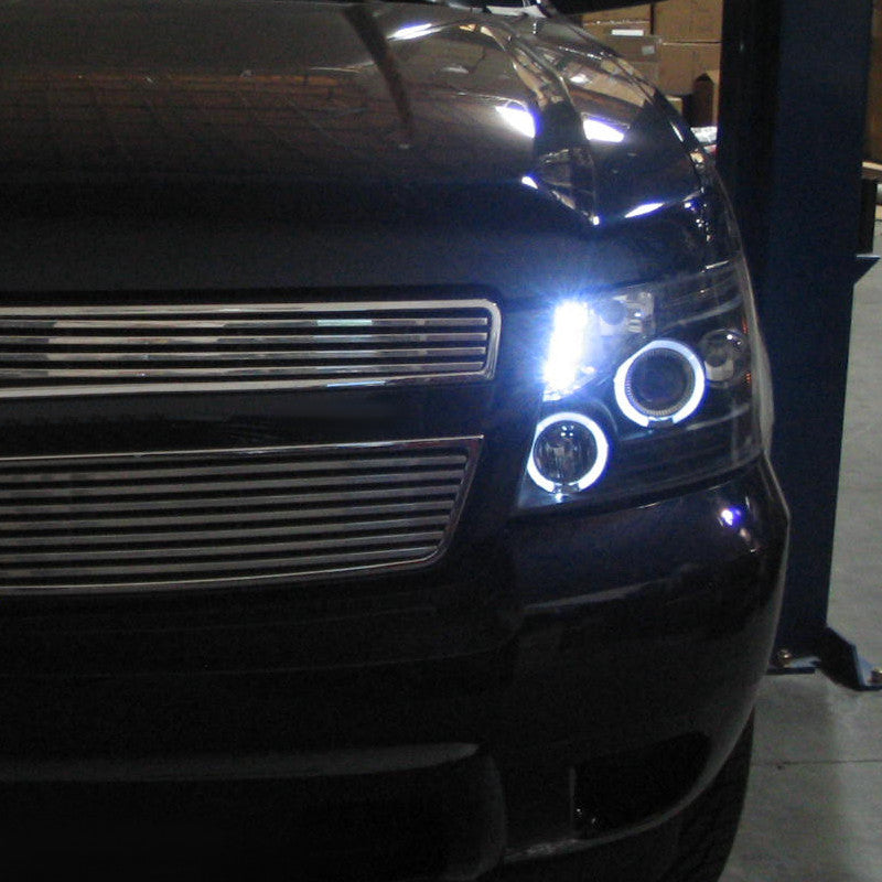 Spec-D 07-13 Chevy Avalanche Halo Projector Headlights Black