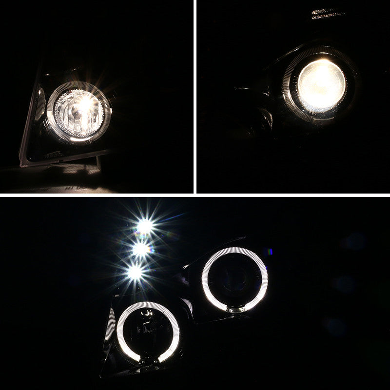 Spec-D 07-13 Avalanche/Tahoe Halo Projector Headlights Black/Clear
