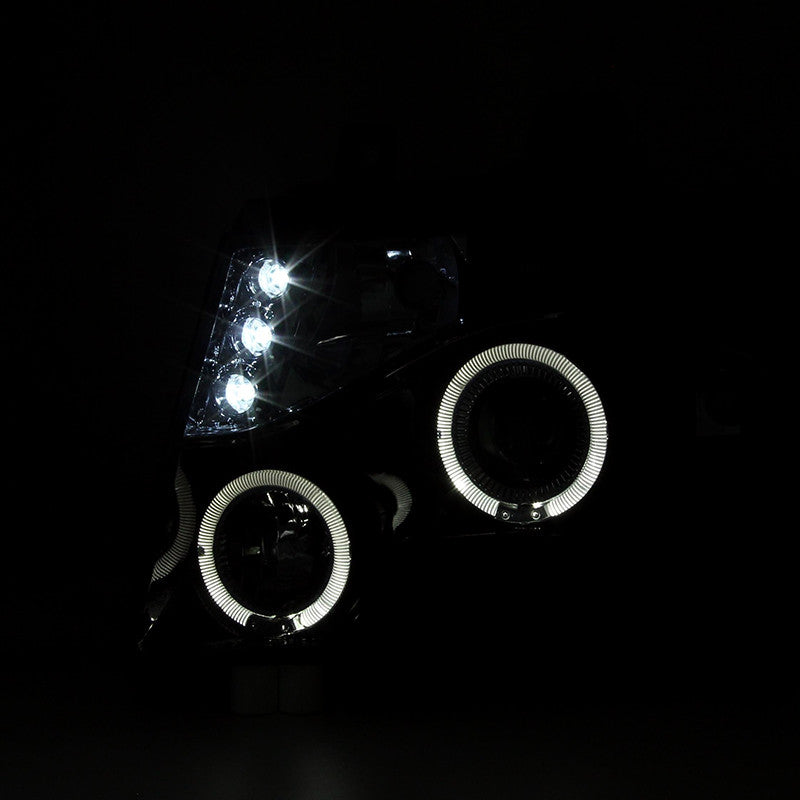 Spec-D 07-13 Avalanche/Tahoe Halo Projector Headlights Smoked