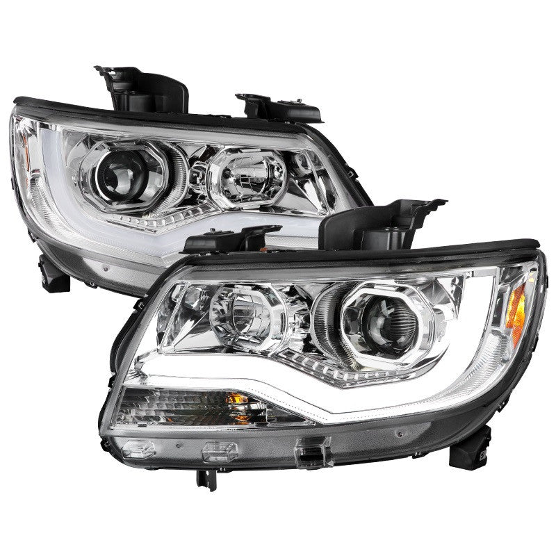 Spec-D 15-22 Chevy Colorado Headlights LED Bar Projector Chrome