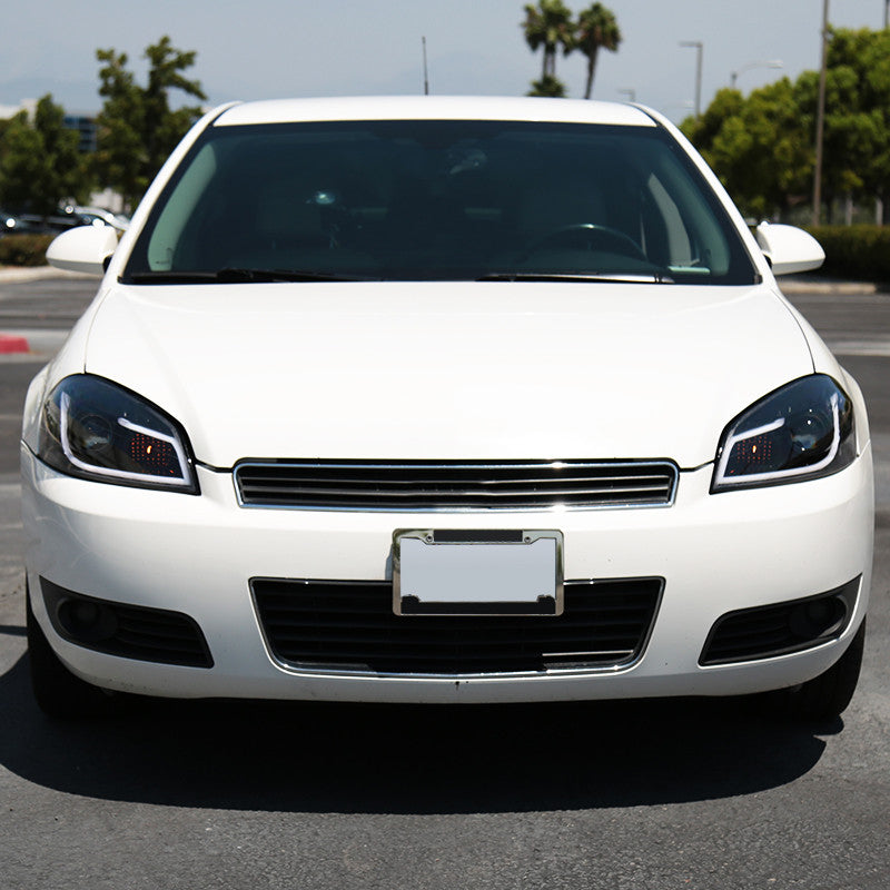Spec-D 06-16 Impala/Monte Carlo Headlights LED Bar Black/Clear