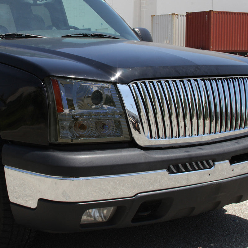 Spec-D 03-07 Chevy Silverado 1Pc Projector Headlights Smoked