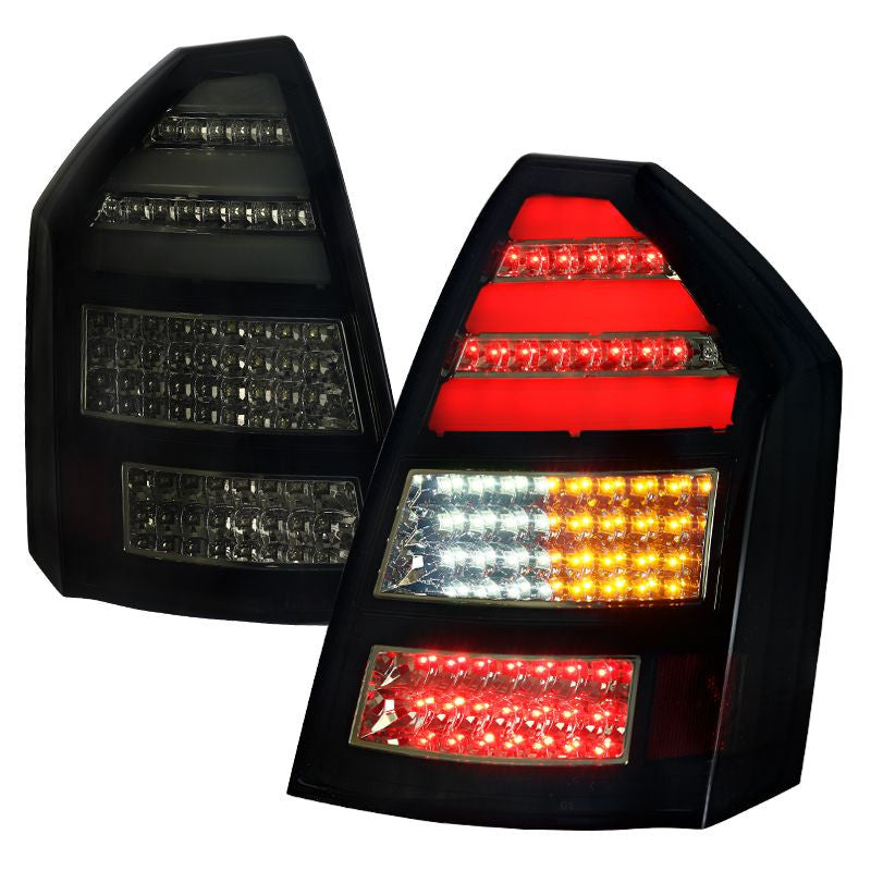 Spec-D 05-07 Chrysler 300C Tail Lights LED Glossy Black/Smoked