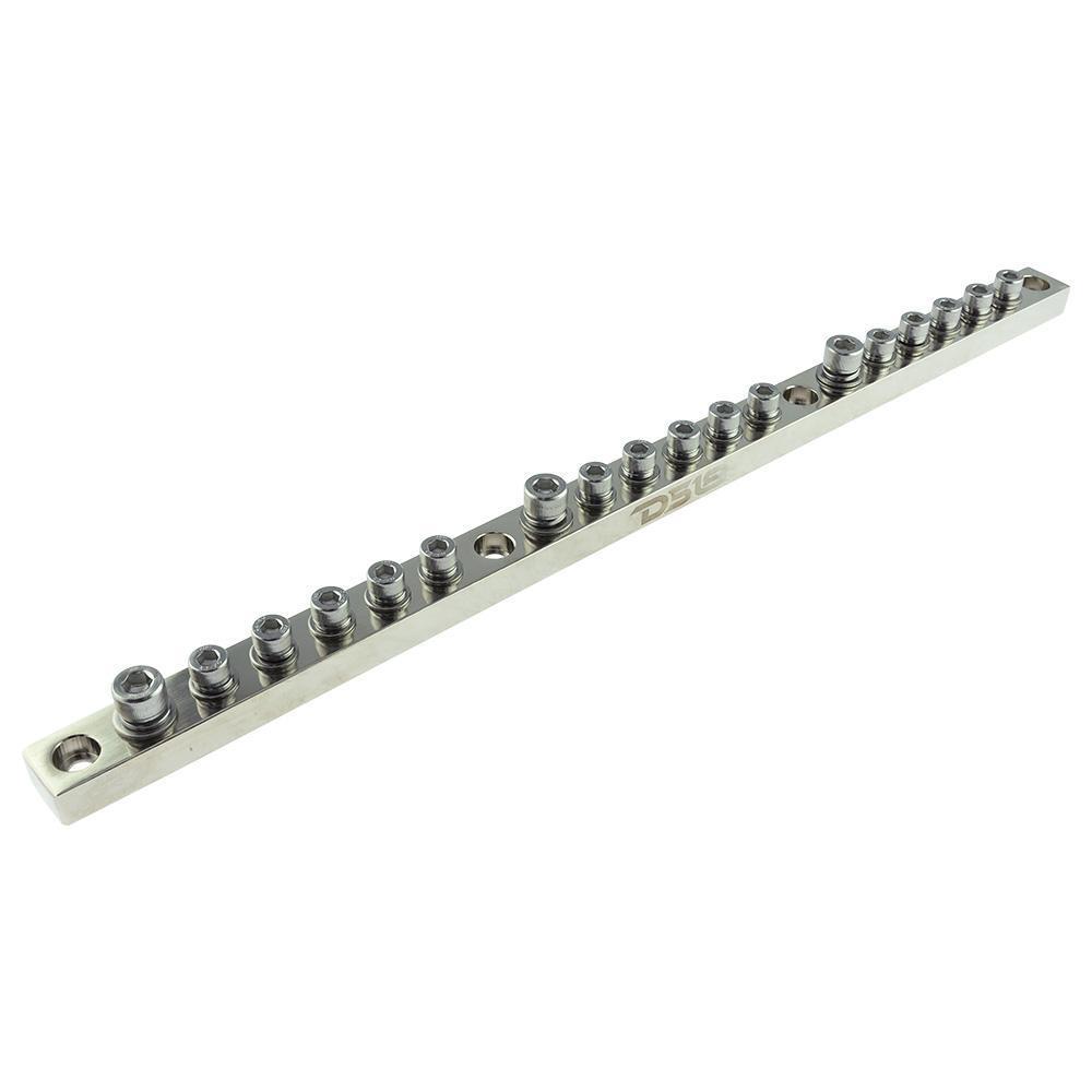 DS18 Chrome Plated Distribution Bar Block 3x 1/0-GA and 15 x 2/0-GA Screw Down Type 20