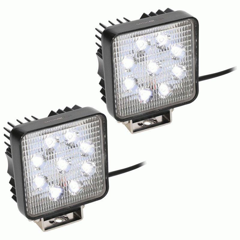 Square Driving Lights - 9 LED (2PK) - DL-DL4S