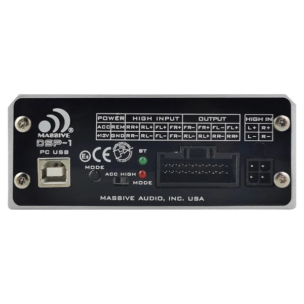 Massive audio DSP-1 - Digital Signal Processor Built-In 4 Channel Amplifier