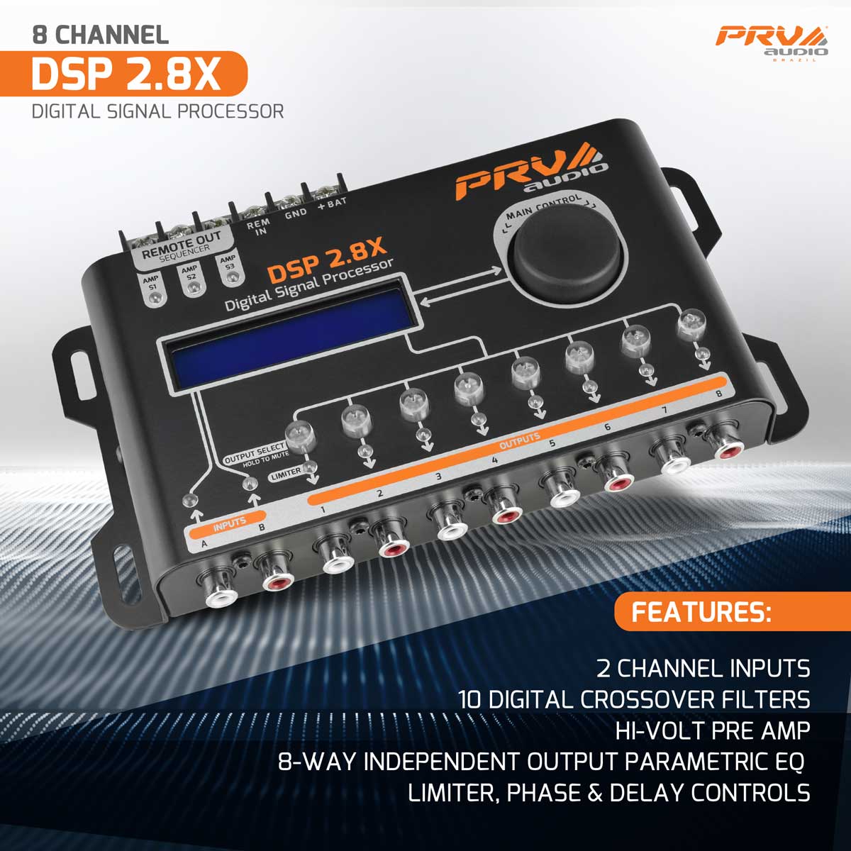 PRV DSP2.8X 8 CHANNEL DIGITAL SIGNAL PROCESSOR