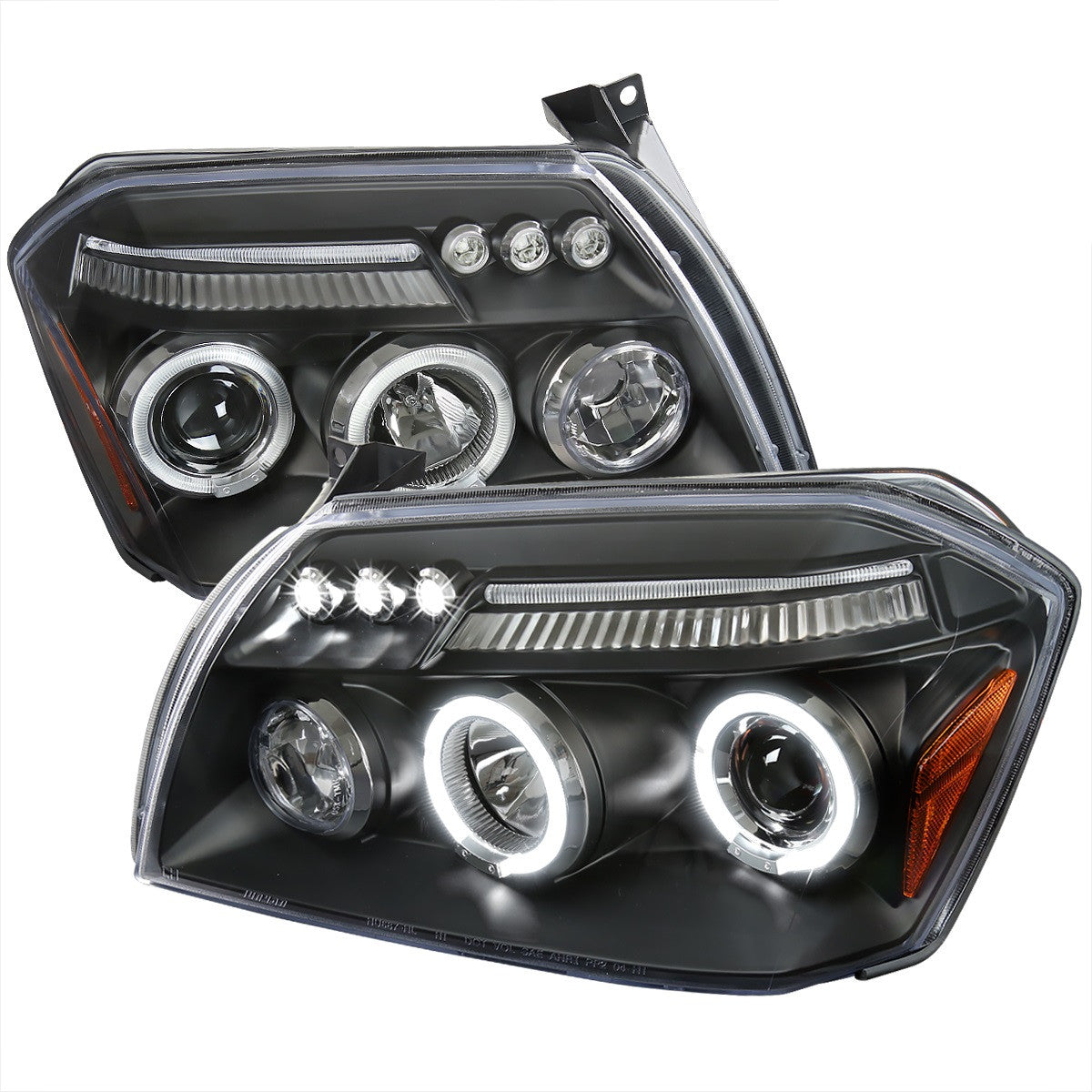 Spec-D 05-07 Dodge Magnum Halo Projector Headlights Black