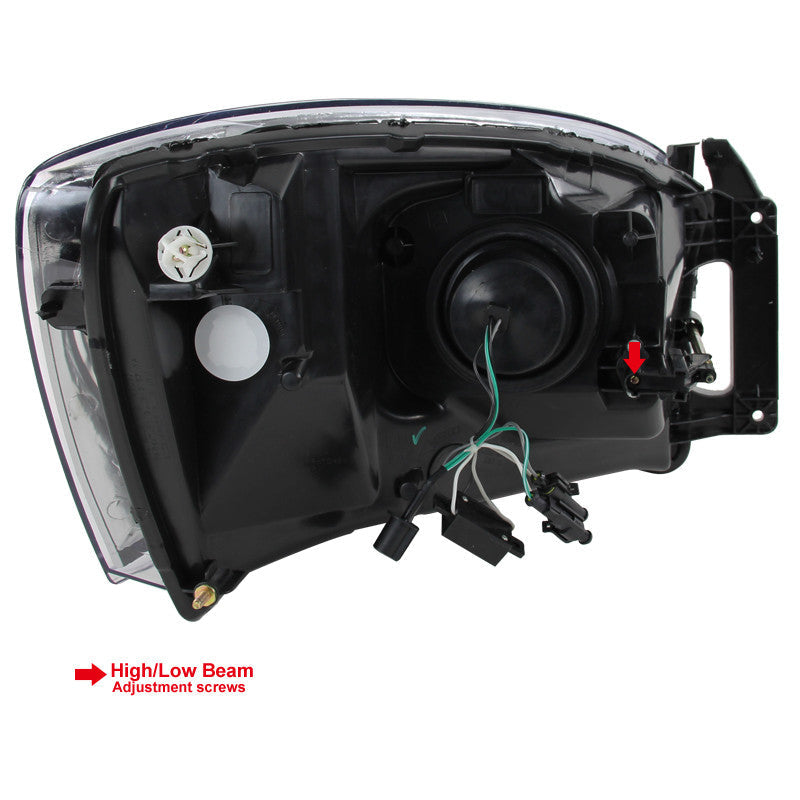 Spec-D 06-08 Dodge Ram 1500 2500 3500 Pro Headlights Chrome