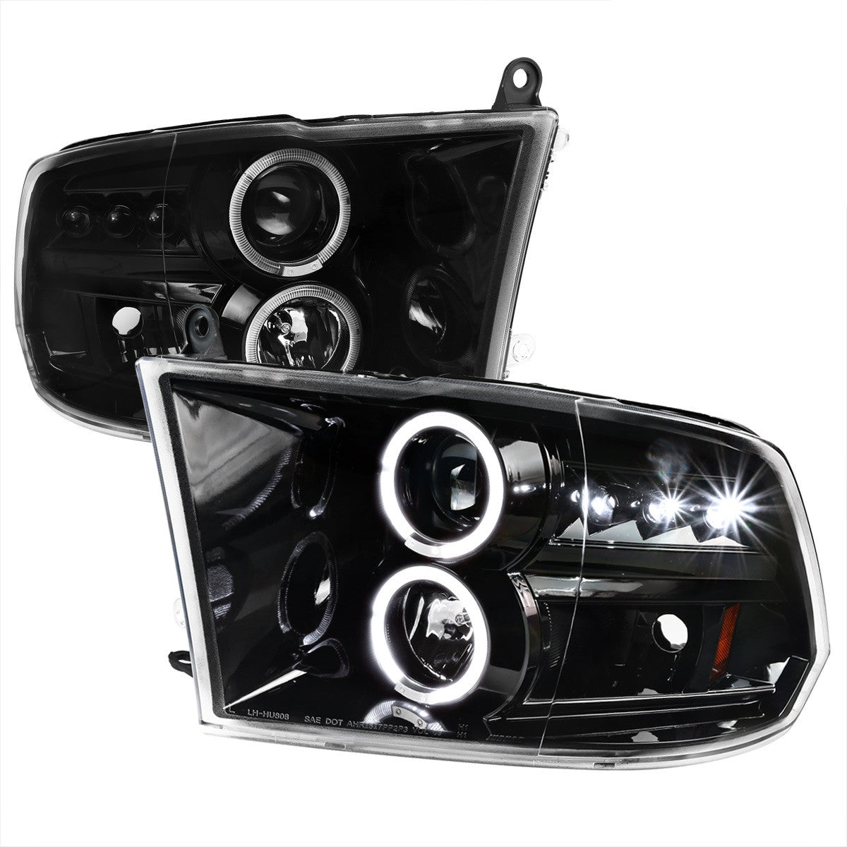 Spec-D 09-18 Dodge Ram 1500 2500 3500 SEQ LED Headlights Black