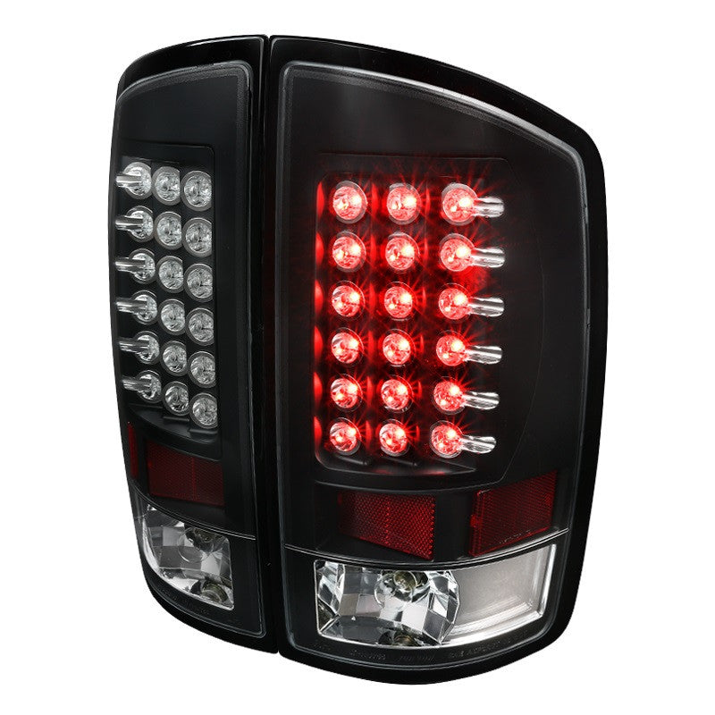 Spec-D 07-09 Dodge Ram 1500 2500 3500 Tail Lights LED Black/Clear
