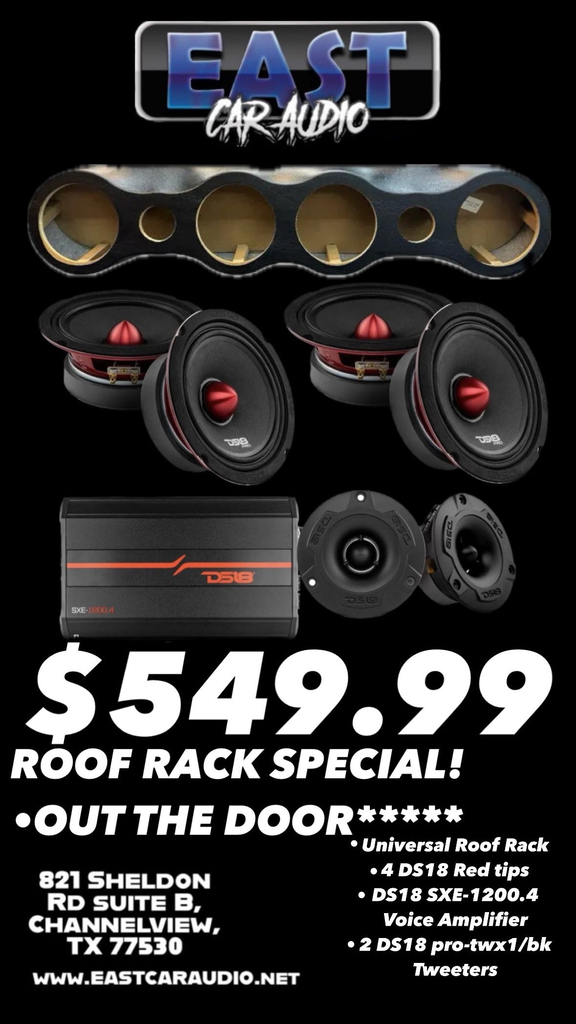 ROOF RACK Combo Red, Blue, Gray, Black, Beige Chevy. GMC, Ford or Ram Single Cab, EXT Cab and Crew Cab Truck