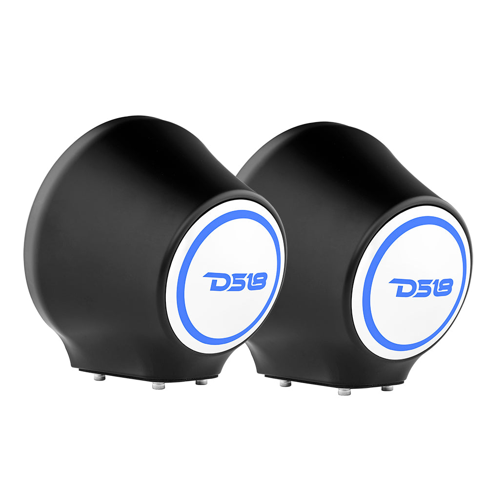 DS18 6.5” Universal Flat Mount Kick Panel Speaker Pod – Jet Skis, Jeeps, Motorcycles – RGB LED Lights