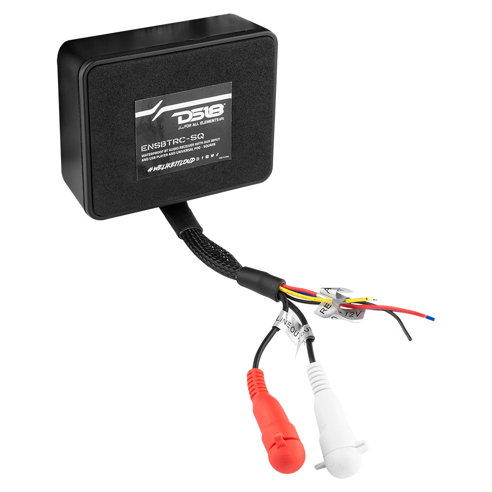 DS18 Marine And Powersports Waterproof Receiver Enclosure with Bluetooth, AUX Input, USB Player and Controls