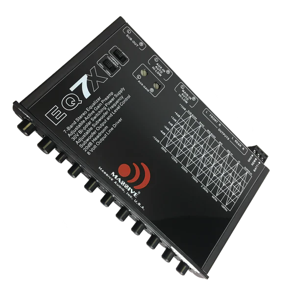 Massive audio EQ7X 7 Band Car Audio Graphic Equalizer