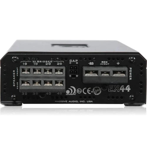 Massive Audio EX44N 4-Channel Class AB Full-Range Amplifier - 4 x 100 Watts Rms @ 4-ohm