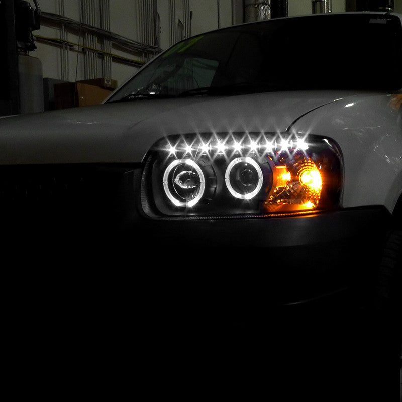Spec-D 05-07 Ford Escape Headlights Dual Halo Projector Matte Black