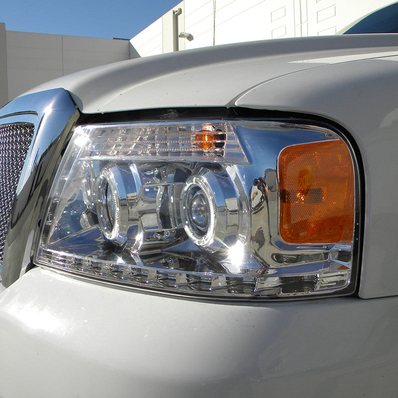 Spec-D 04-08 Ford F-150 / 06-08 Lincoln Mark Headlight R8 Strip Chrome