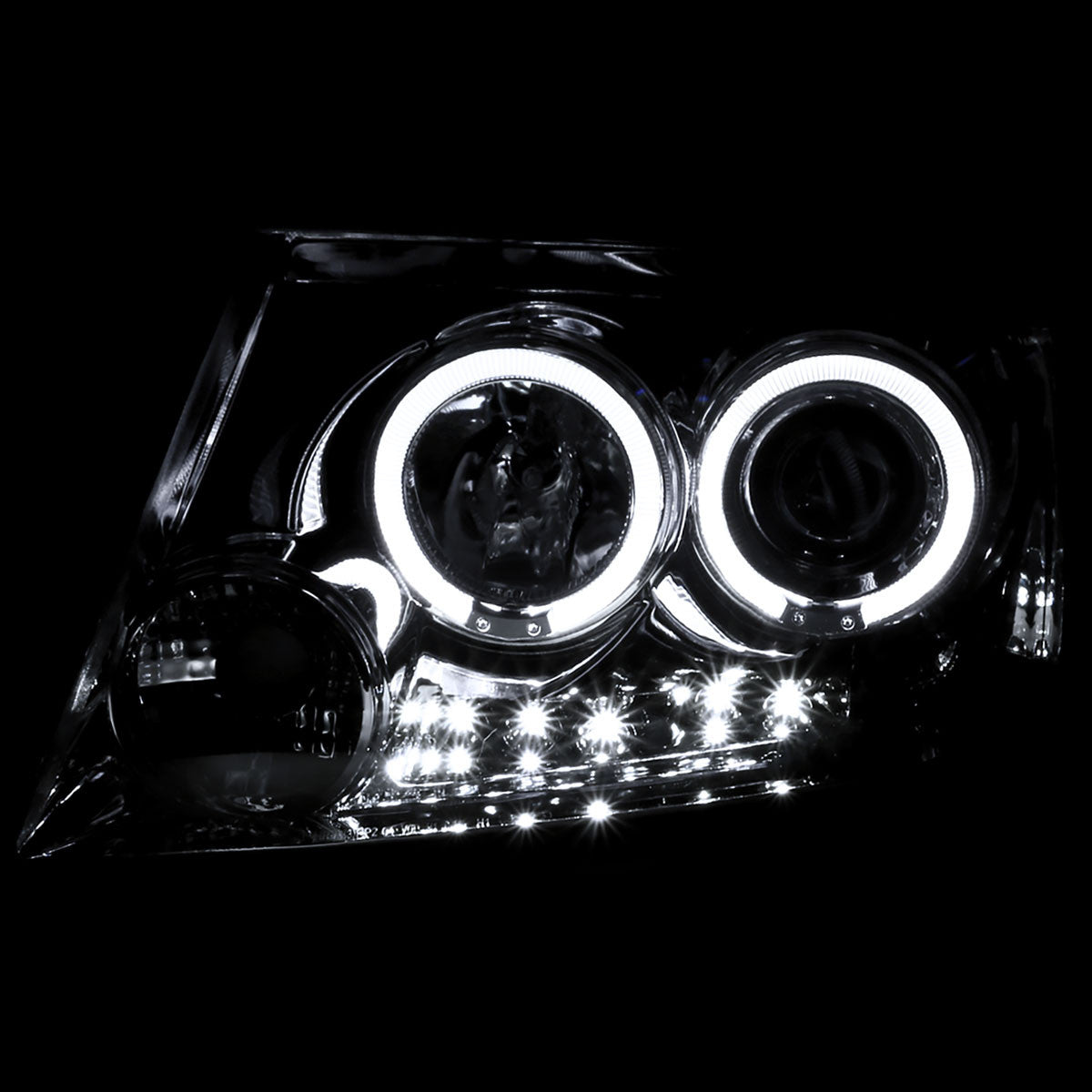Spec-D 04-08 F-150/Mark LT Halo Projector Headlights Chrome/Clear