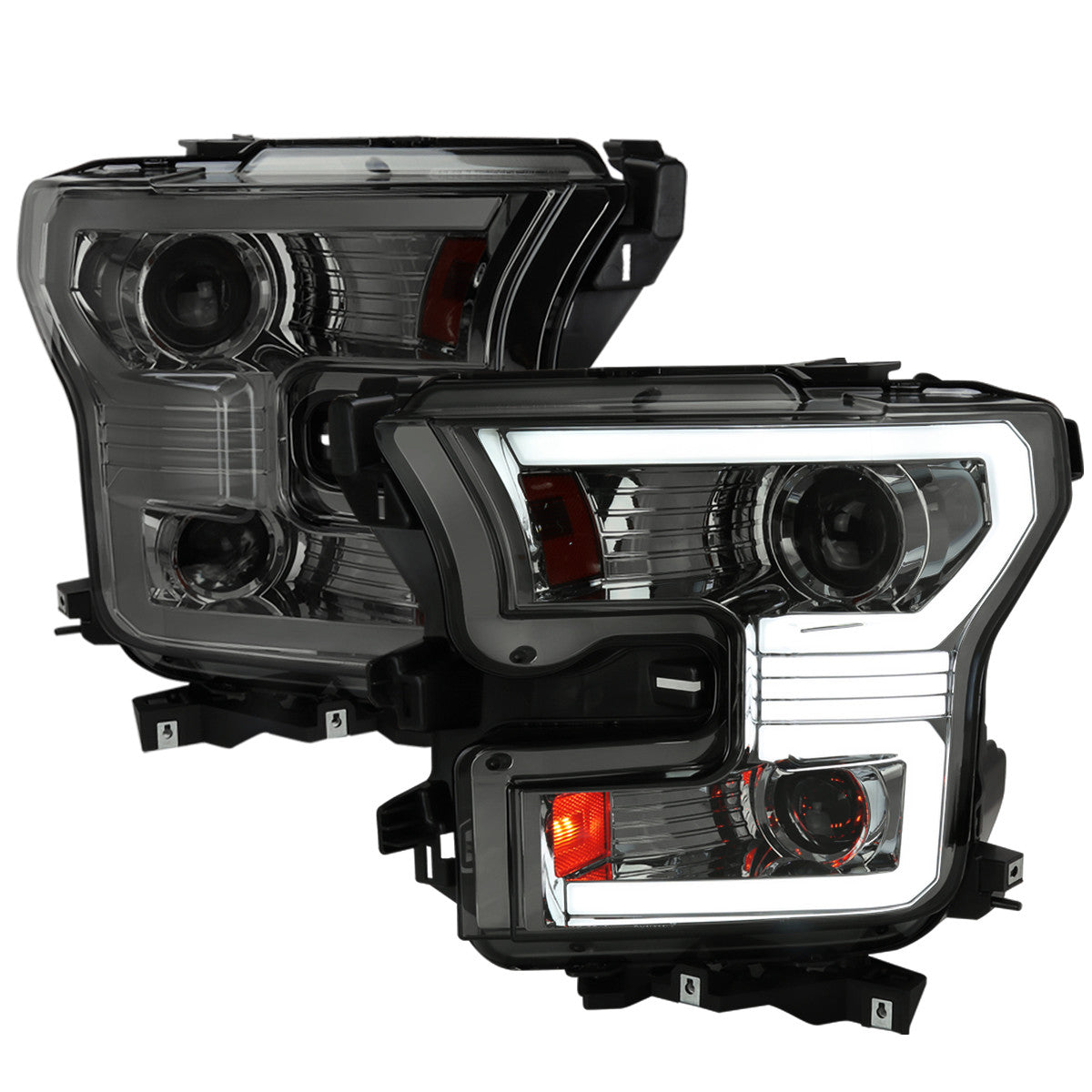 Spec-D 15-17 Ford F150 Projector Headlights Sequential Smoked