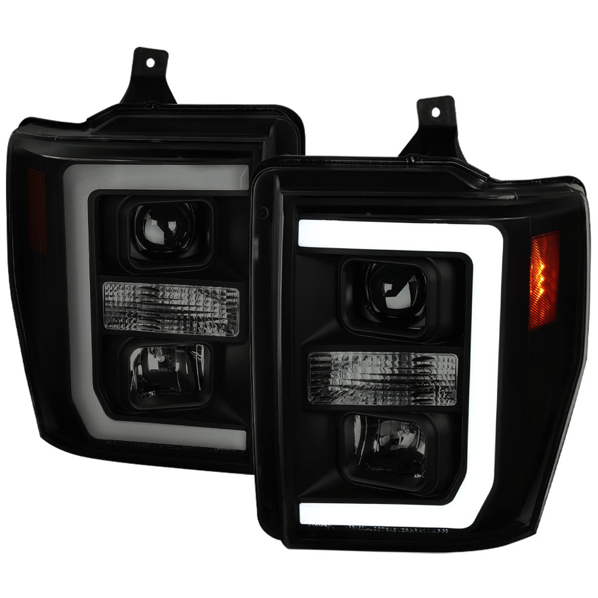 Spec-D 08-10 Ford F250 F350 F450 Projector Headlights Smoked