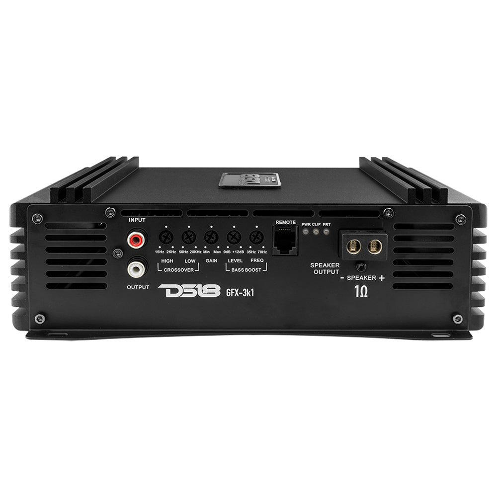 DS18 PRO 1-Channel Full-Range Class D Amplifier 3000 Watts Rms @ 1-Ohm