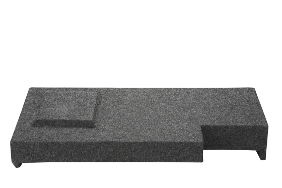 2014 - 2018 Chevy Crew Cab Single Sub Box Subwoofer Box 1X12 Carpeted