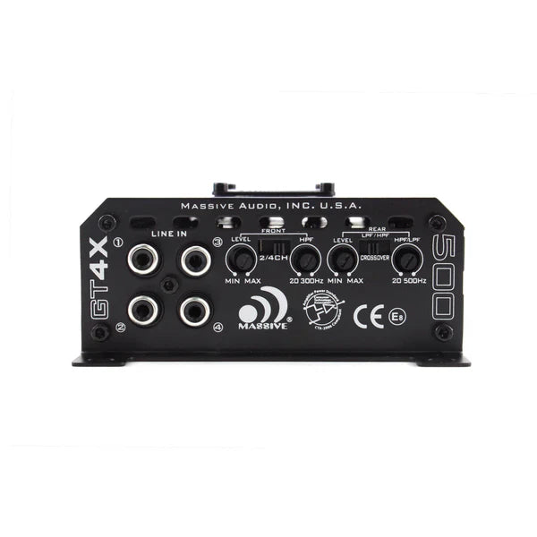 Massive audio GT4X - 120 Watts RMS x 4 @ 2 Ohm 4 Channel Amplifier