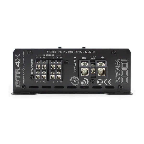 Massive audio GTR4X - 220 Watts RMS x 4 @ 2 Ohm 4 Channel Amplifier