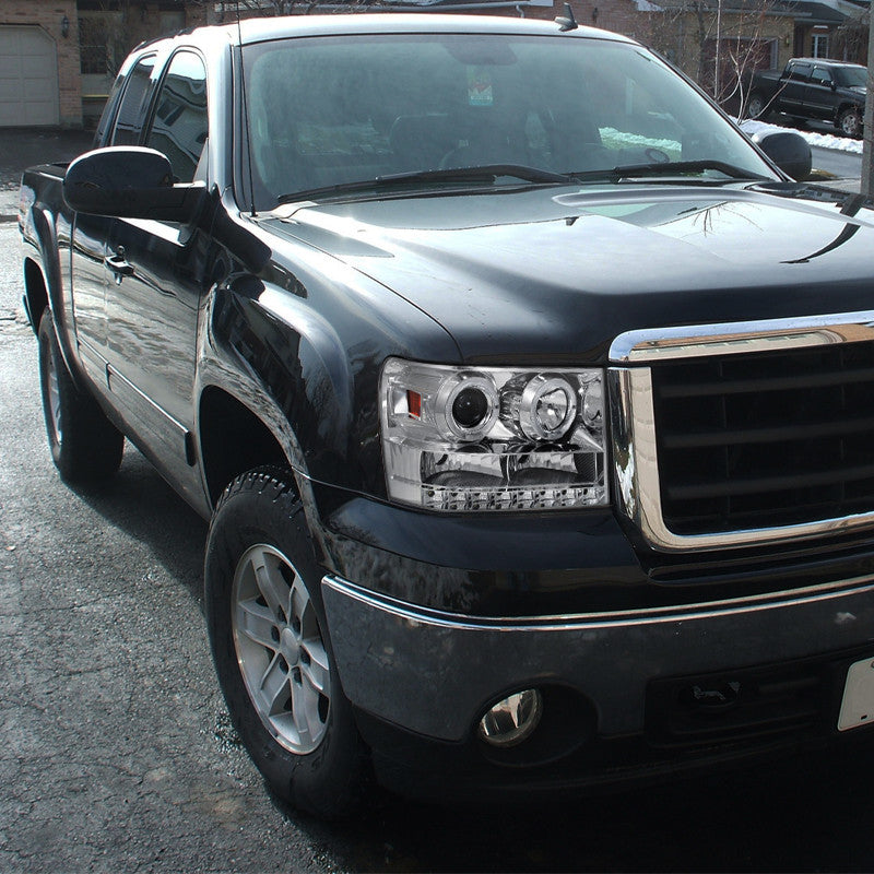 Spec-D 07-14 GMC Sierra Pickup Projector Headlights Chrome