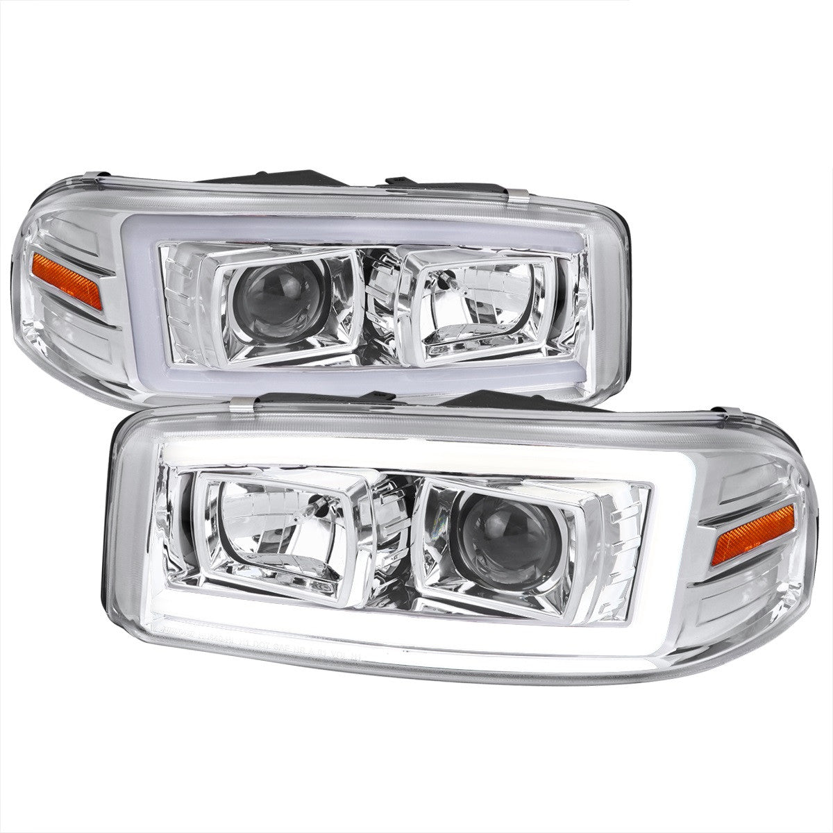 Spec-D 00-06 GMC Yukon Denali Projector Headlights Chrome/Clear