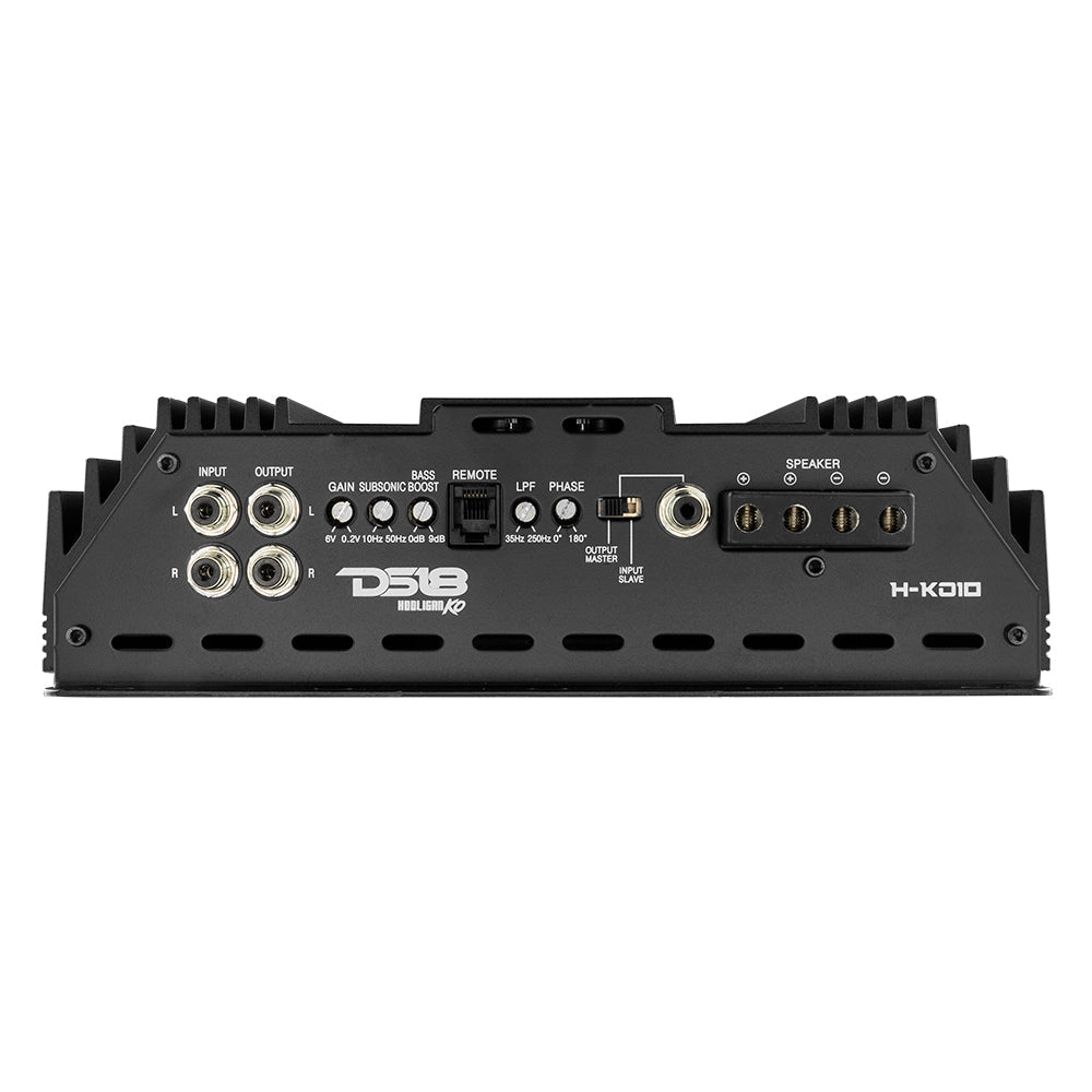 DS18 HOOLIGAN KO Black 1-Channel Amplifier with Voltmeter 10000 Watts Rms @ 1-Ohm Made In Korea