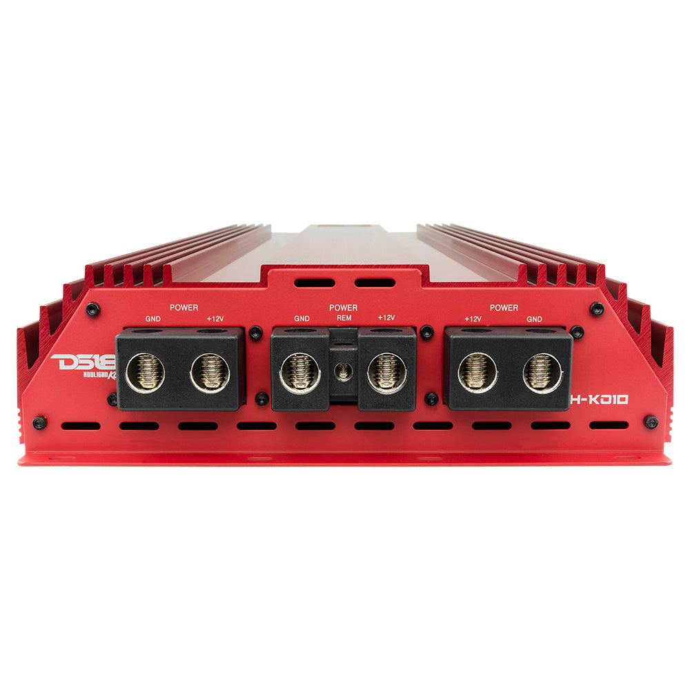 DS18 HOOLIGAN KO Red 1-Channel Amplifier with Voltmeter 10000 Watts Rms @ 1-Ohm Made In Korea