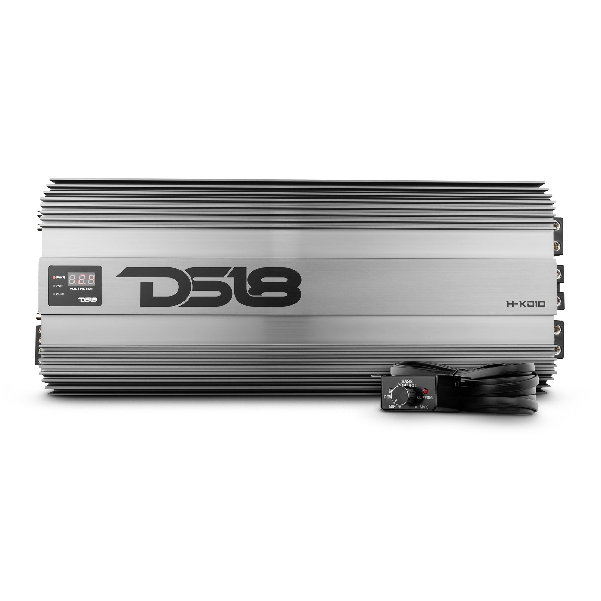 DS18 HOOLIGAN KO Silver 1-Channel Amplifier with Voltmeter 10000 Watts Rms @ 1-Ohm Made In Korea