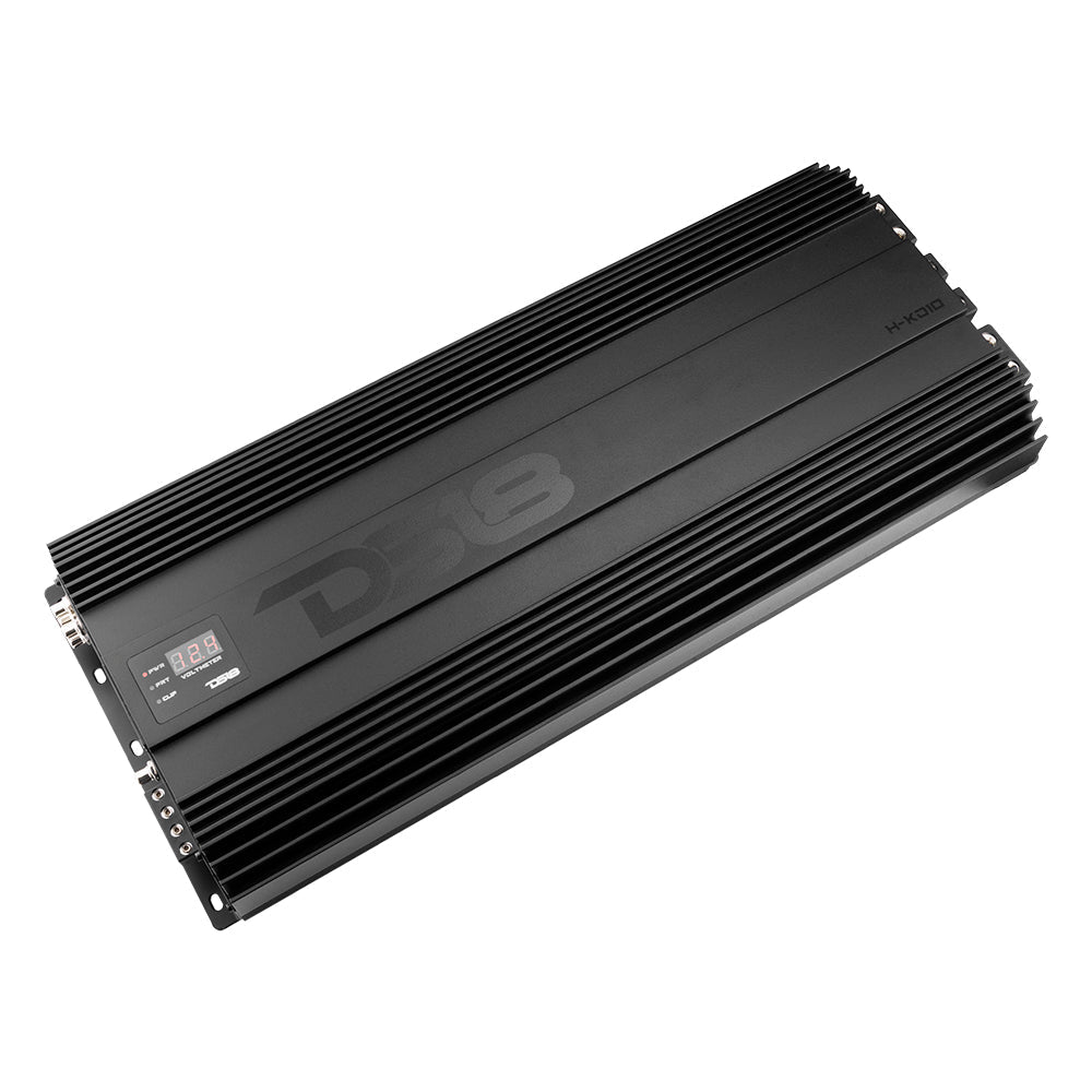 DS18 HOOLIGAN KO Black 1-Channel Amplifier with Voltmeter 10000 Watts Rms @ 1-Ohm Made In Korea