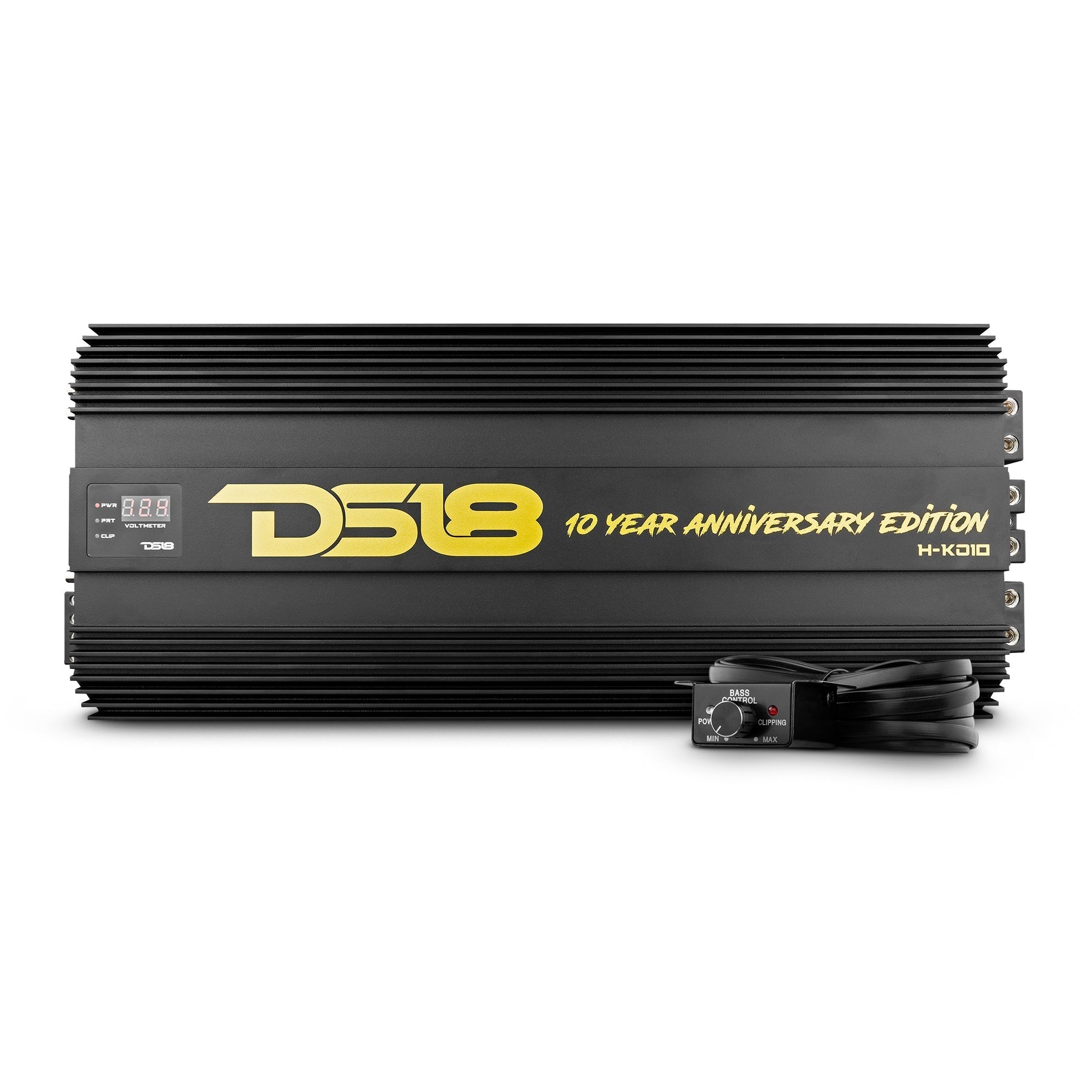 DS18 HOOLIGAN KO Gold 1-Channel Amplifier with Voltmeter 10000 Watts Rms @ 1-Ohm Made In Korea